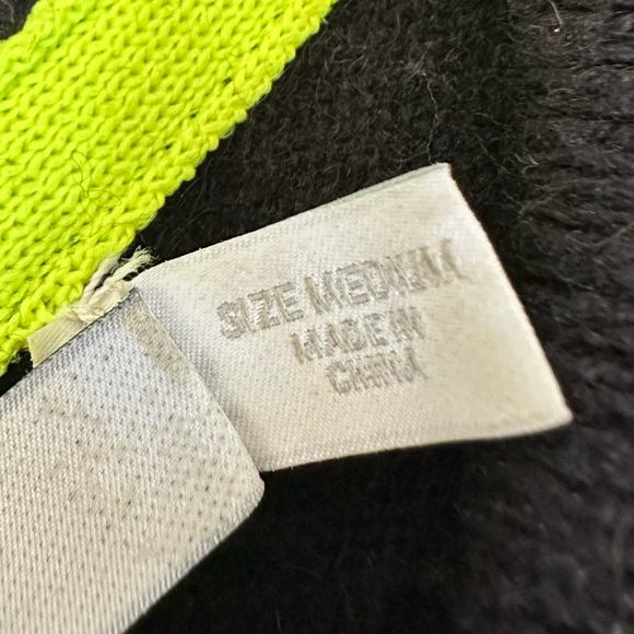 Alexander Wang black knit with neon green stripe, size medium - Picture 13 of 14